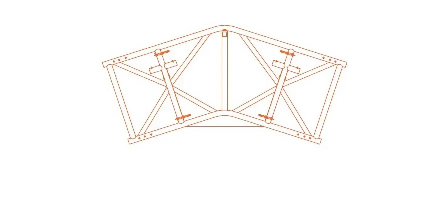Sistema de Cobertura Temporária — 18 degree ridge beam Sistema de Cobertura Temporária 18 degree ridge beam