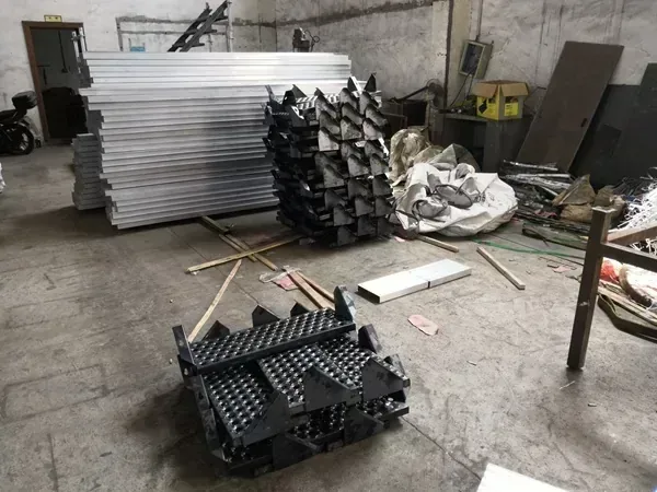 Ringlock Scaffold Stair scaffold tread before galvanizing