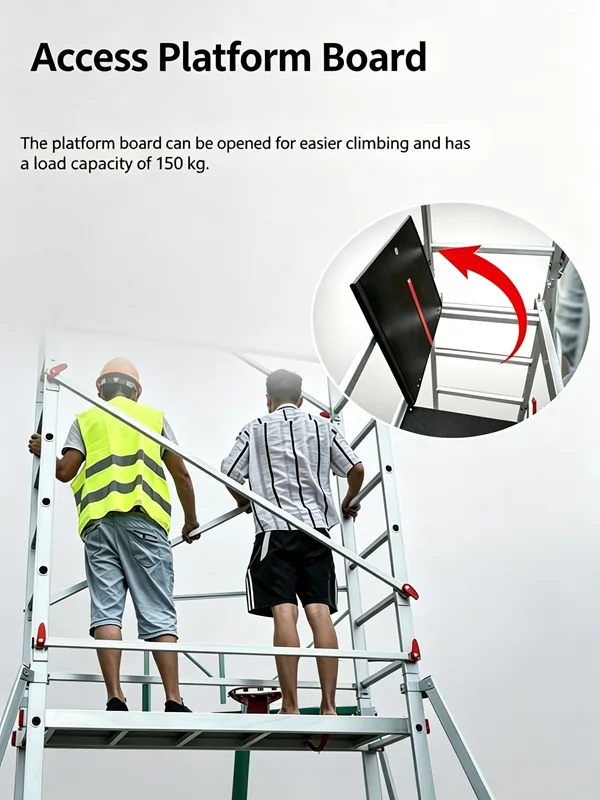 Foldable aluminum scaffold feature 1